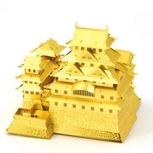 Mô hình lâu đài Himeji Castle nhật bản bằng kim loại vàng