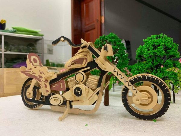 Mô hình xe mô tô bằng gỗ